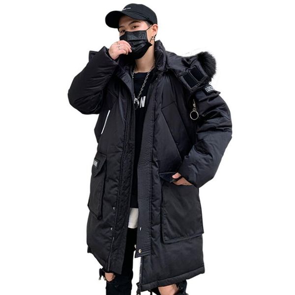 mens fashion fur collar hooded jacket super large thicken padded super warm winter male casual parka long outwear coat, Black
mens fashion fur collar hooded jacket super large thicken padded super warm winter male casual parka long outwear coat, Black