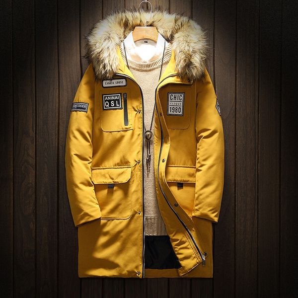 2019 warm men's cotton winter jacket men windproof casual outerwear medium-long thick coat men parka, Tan;black 
2019 warm men's cotton winter jacket men windproof casual outerwear medium-long thick coat men parka, Tan;black