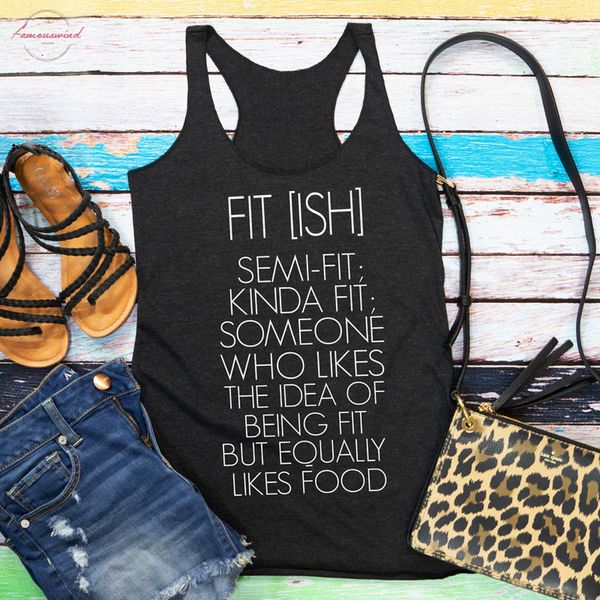 fit ish semi fit kinda fit someone who the idea of being but equality likes food tank women slogan gym vest, White
fit ish semi fit kinda fit someone who the idea of being but equality likes food tank women slogan gym vest, White