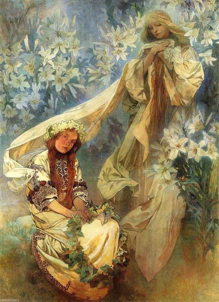 art nouveau alphonse mucha madonna of the lilies vintage wall art decor handpainted &hd print oil painting wall art canvas pictures 190902
art nouveau alphonse mucha madonna of the lilies vintage wall art decor handpainted &hd print oil painting wall art canvas pictures 190902