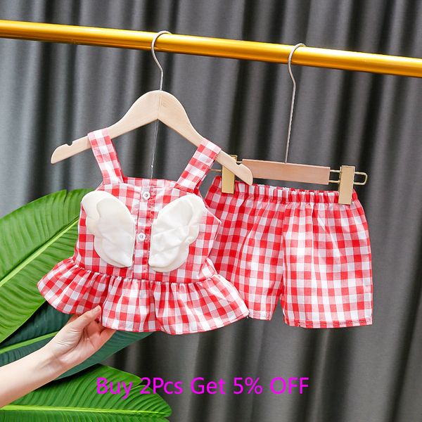 2020 new toddler baby girl clothes summer cute plaid 3d wings strap crop + shorts 2pcs outfits casual clothes set for 0-3y, White
2020 new toddler baby girl clothes summer cute plaid 3d wings strap crop + shorts 2pcs outfits casual clothes set for 0-3y, White