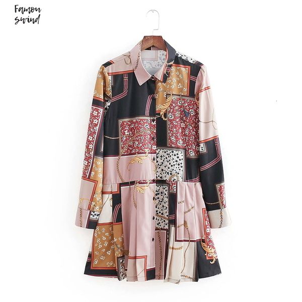 dresses vintage slim women print cloth patchwork mini dress fashion hem pleated chic vestidos casual ds1313 designer clothes, Black;gray
dresses vintage slim women print cloth patchwork mini dress fashion hem pleated chic vestidos casual ds1313 designer clothes, Black;gray