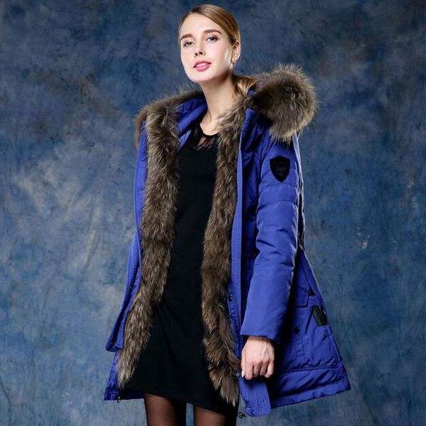 large real natural raccoon fur new fashion winter jacket women super warm parkas white duck down jacket detachable outwear, Black
large real natural raccoon fur new fashion winter jacket women super warm parkas white duck down jacket detachable outwear, Black