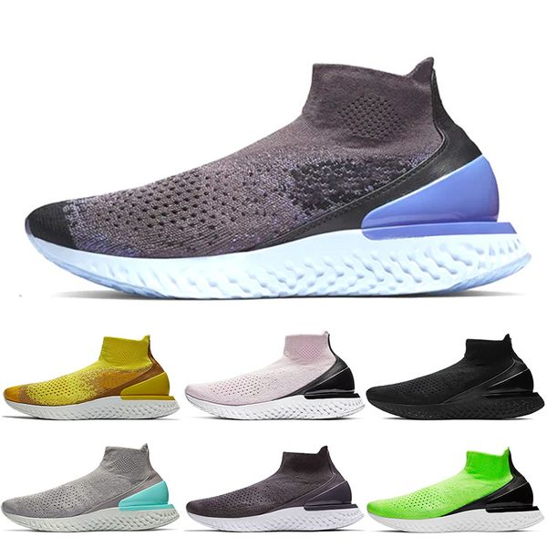 

new designer sock trainers rise react triple black volt vast grey pink purple women casual shoes mens designer sock shoes