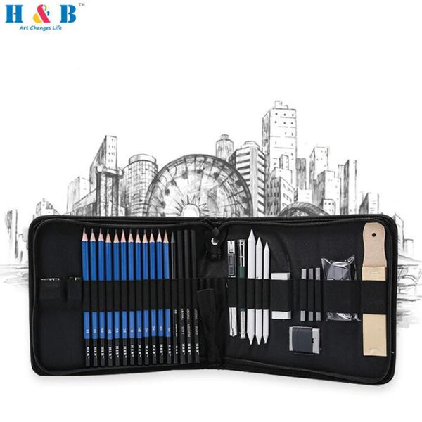 32 pcs professional sketching drawing sketch pencil set kit wood pencil bags for painter school students art supplies
32 pcs professional sketching drawing sketch pencil set kit wood pencil bags for painter school students art supplies
