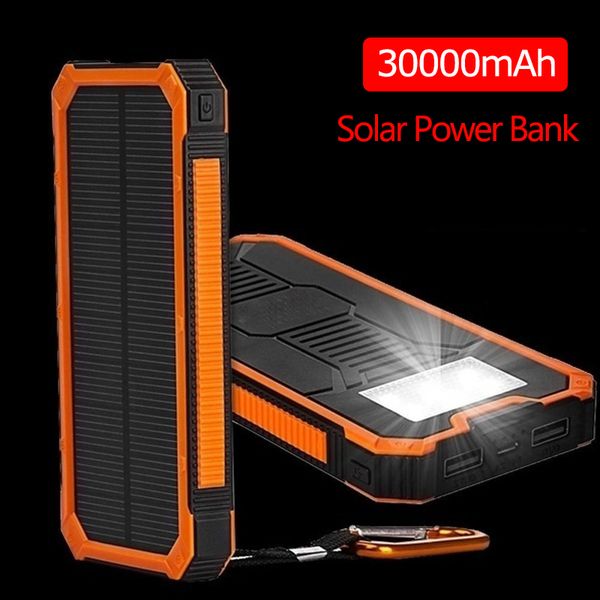huge capacity solar power bank 30000mah dual-usb waterproof solar power bank battery charger for all phone iphone huawei xiaomi
huge capacity solar power bank 30000mah dual-usb waterproof solar power bank battery charger for all phone iphone huawei xiaomi