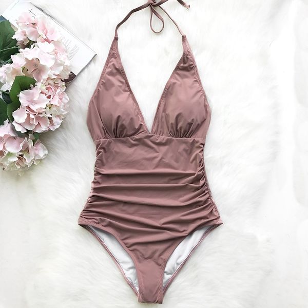 cupshe pink dawn mist shirring one-piece swimsuit women halter v-neck plain monokini 2019 summer female beach new swimwear
cupshe pink dawn mist shirring one-piece swimsuit women halter v-neck plain monokini 2019 summer female beach new swimwear