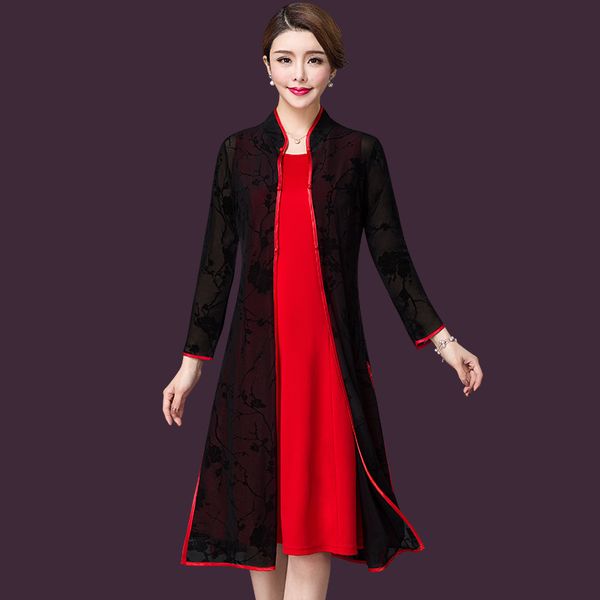 2019 summer wear elegant middle-aged women's apparels outdoor fashion dress outfit large size middle-aged women dress two, Red
2019 summer wear elegant middle-aged women's apparels outdoor fashion dress outfit large size middle-aged women dress two, Red