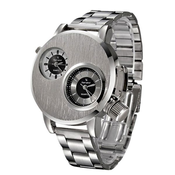 duobla new luxury mens fashion stainless steel date sport quartz analog silver men wrist watch 2019 30p, Slivery;brown
duobla new luxury mens fashion stainless steel date sport quartz analog silver men wrist watch 2019 30p, Slivery;brown