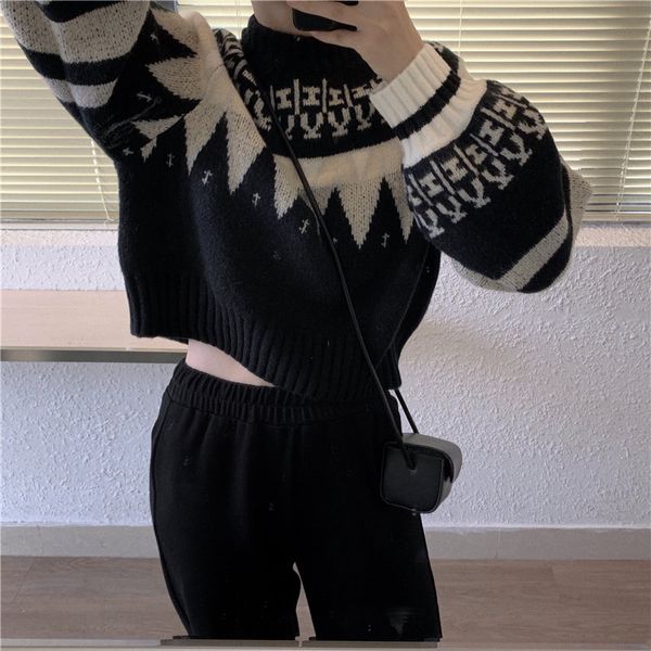 women's sweaters alien kitty thicken autumn vintage lantern sleeves 2021 chic high waist streetwear jumper retro loose knitted casual, White;black
women's sweaters alien kitty thicken autumn vintage lantern sleeves 2021 chic high waist streetwear jumper retro loose knitted casual, White;black