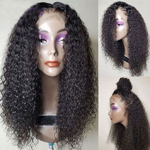 pre plucked kinky curly full lace human hair wigs for black women glueless curly lace front wigs with baby hair, Black;brown 
pre plucked kinky curly full lace human hair wigs for black women glueless curly lace front wigs with baby hair, Black;brown