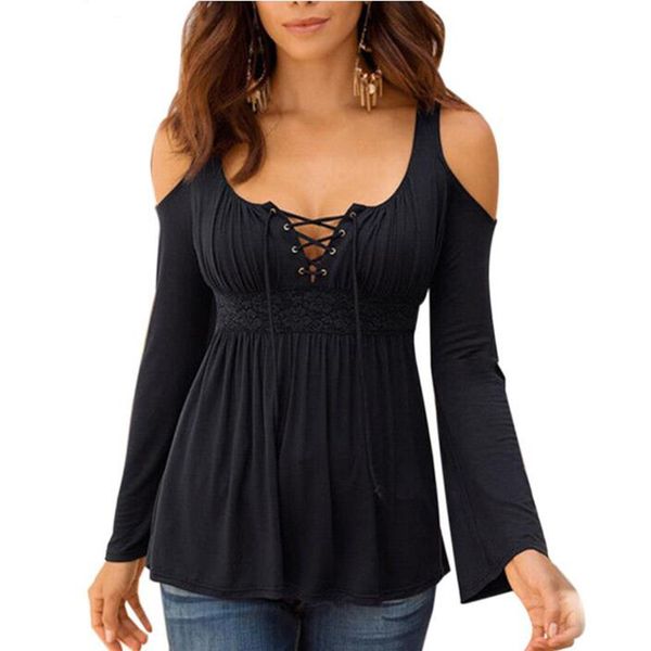 2018 autumn women long sleeve blouse off shoulder long shirts women and blouse bandage femininas plus size 5xl, White
2018 autumn women long sleeve blouse off shoulder long shirts women and blouse bandage femininas plus size 5xl, White