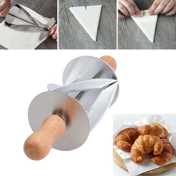 stainless steel rolling cutter for making croissant bread wheel dough pastry knife wooden handle baking kitchen knife
stainless steel rolling cutter for making croissant bread wheel dough pastry knife wooden handle baking kitchen knife