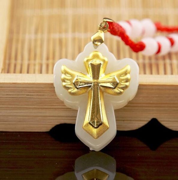 new style cross jade necklace for men women selling fashionable jewelry pendant free, Silver
new style cross jade necklace for men women selling fashionable jewelry pendant free, Silver