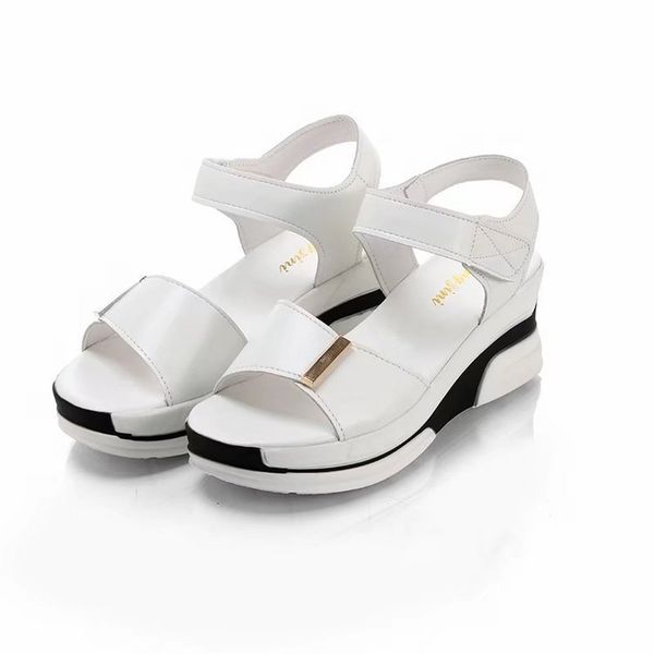 summer new style peep-toe sandals women's platform slanted heel flat women's sandals velcro versatile students sandals, Black
summer new style peep-toe sandals women's platform slanted heel flat women's sandals velcro versatile students sandals, Black
