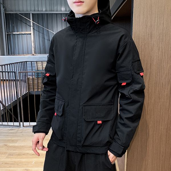 uyuk2109 autumn and winter new fashion trend casual youth quality stand collar hooded multi-pocket men's jacket streetwear, Black;brown
uyuk2109 autumn and winter new fashion trend casual youth quality stand collar hooded multi-pocket men's jacket streetwear, Black;brown