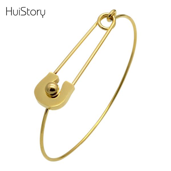 huistory fashion gold color metal pin bracelet vintage stainless steel bracelet bangle for women party jewelry gifts, Black
huistory fashion gold color metal pin bracelet vintage stainless steel bracelet bangle for women party jewelry gifts, Black