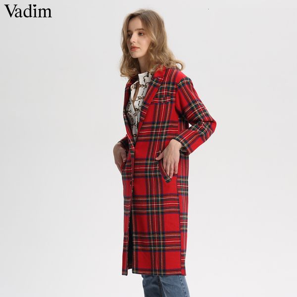 vadim women red plaid long woolen coat thick warm winter checkered long sleeve turn down collar loose straight ca213 y190926, Black
vadim women red plaid long woolen coat thick warm winter checkered long sleeve turn down collar loose straight ca213 y190926, Black