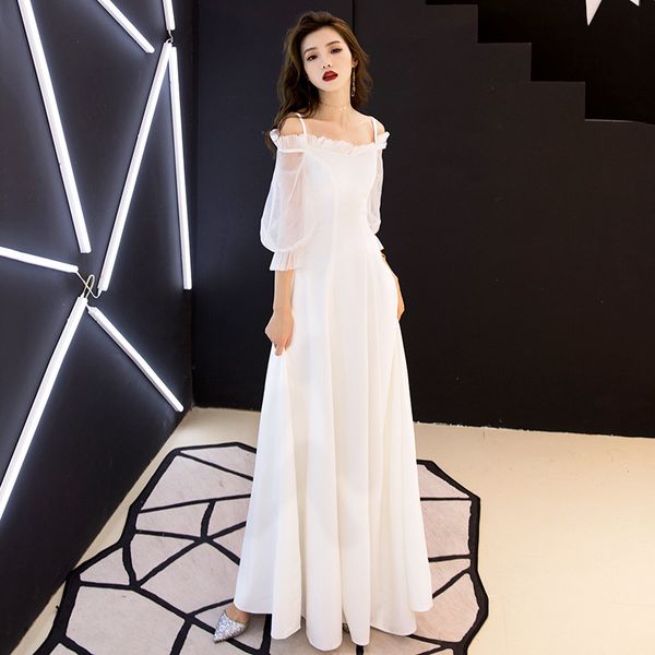 runway dresses banquet evening dress 2021 winter fairy department temperament super simple student long, Black
runway dresses banquet evening dress 2021 winter fairy department temperament super simple student long, Black