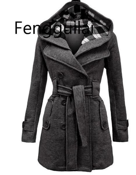 autumn elegant vintage office lady women overcoats slim plain belt girls winter gray female coats hooded double-breasted 2xl 3xl, Black
autumn elegant vintage office lady women overcoats slim plain belt girls winter gray female coats hooded double-breasted 2xl 3xl, Black