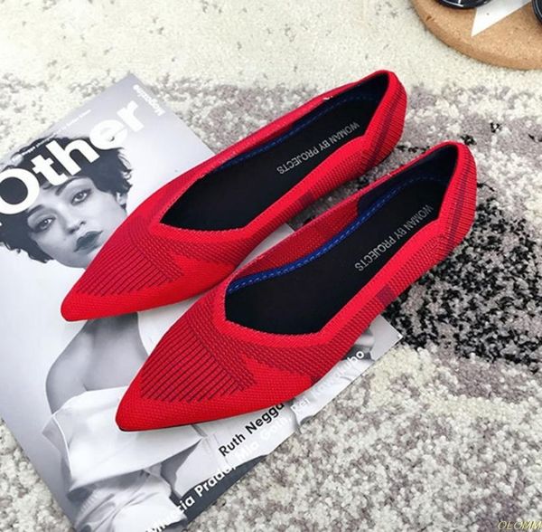 2020 women's flat shoes ballet shoes breathable knit pointed moccasin mixed color women's soft women zapatos de, Black
2020 women's flat shoes ballet shoes breathable knit pointed moccasin mixed color women's soft women zapatos de, Black