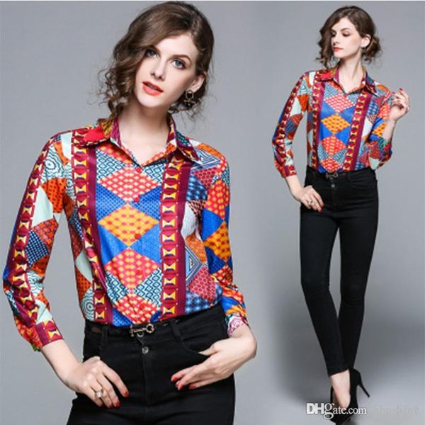 women's shirt casual hepburn wind summer fashion shirt print polo collar print slim long sleeve joker long sleeve button shirt e11, White
women's shirt casual hepburn wind summer fashion shirt print polo collar print slim long sleeve joker long sleeve button shirt e11, White