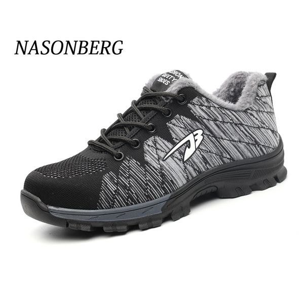 nasonberg steel toe work plus velvet winter safety shoes puncture proof outdoor for boots men, Black
nasonberg steel toe work plus velvet winter safety shoes puncture proof outdoor for boots men, Black