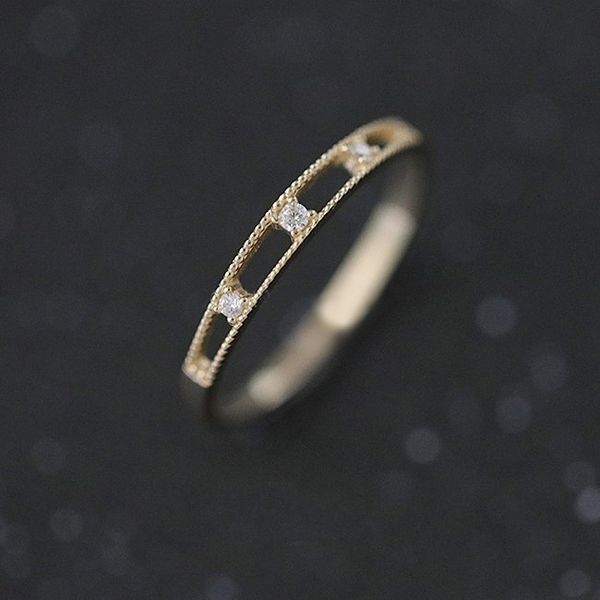 new fashion zircon simple wedding engagement ring hollow ring female models, Silver
new fashion zircon simple wedding engagement ring hollow ring female models, Silver