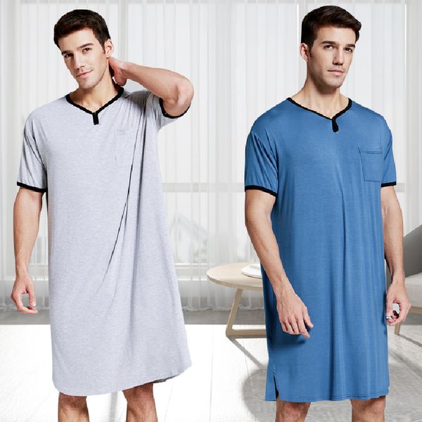 men's sleepwear men casual loose short sleeve bathrobe summer solid color cotton robe plus size 3xl nightgown male home wear, Black;brown
men's sleepwear men casual loose short sleeve bathrobe summer solid color cotton robe plus size 3xl nightgown male home wear, Black;brown