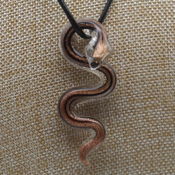 4 color handmade murano lampwork glass gold sand snake pendant necklace necklace for women cord, Silver
4 color handmade murano lampwork glass gold sand snake pendant necklace necklace for women cord, Silver