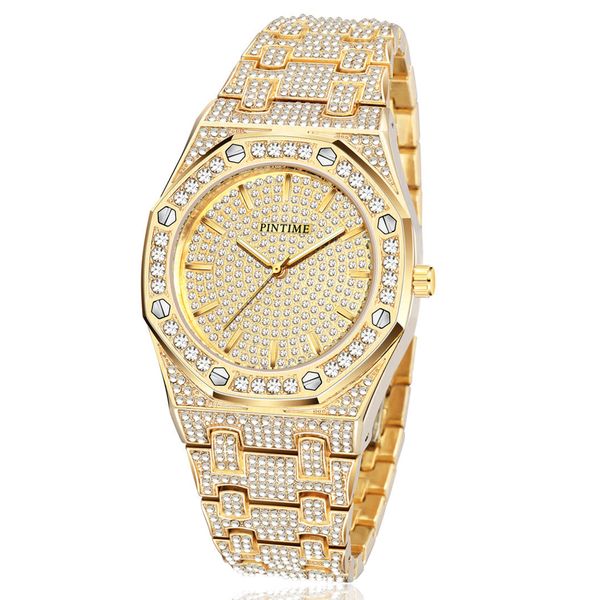 hip hop gold watch men diamond mens watches iced out male calendar quartz watch relogio masculino, Slivery;brown
hip hop gold watch men diamond mens watches iced out male calendar quartz watch relogio masculino, Slivery;brown