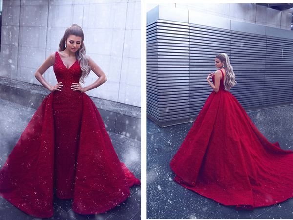 red sequin ball gown v neck plus size muslim elie saab elegant evening formal dresses 2018 mermaid prom dresses robes de cocktail, Black;red
red sequin ball gown v neck plus size muslim elie saab elegant evening formal dresses 2018 mermaid prom dresses robes de cocktail, Black;red