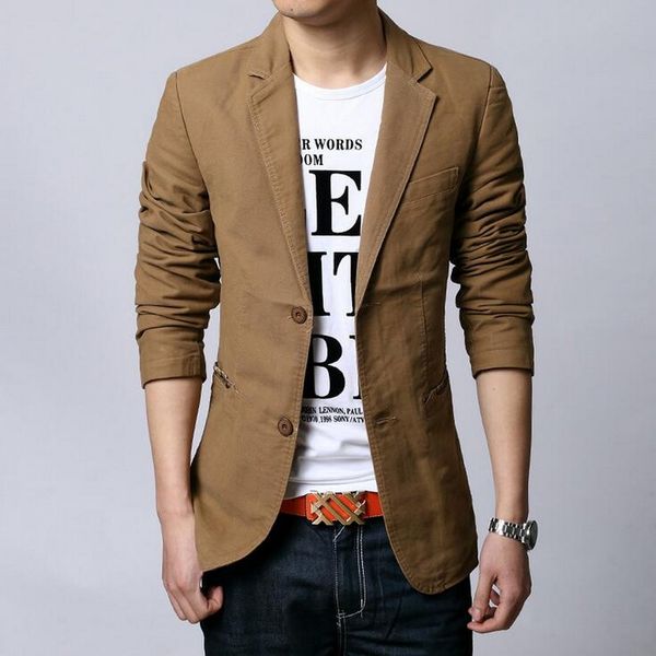2019 new men's casual blazers leisure suit men slim fitted male blazers single breasted men coat terno masculino plus size, White;black
2019 new men's casual blazers leisure suit men slim fitted male blazers single breasted men coat terno masculino plus size, White;black