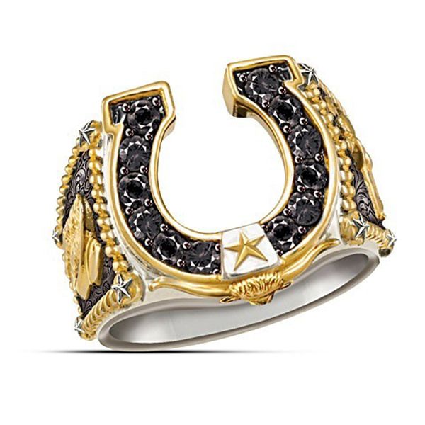 american west spirit horseshoe men rings cowboy boots gold color black zircon finger ring size 8 9 10 11 12 bague party jewelry, Golden;silver
american west spirit horseshoe men rings cowboy boots gold color black zircon finger ring size 8 9 10 11 12 bague party jewelry, Golden;silver