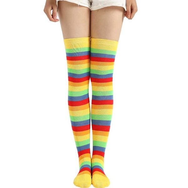 long socks women thigh highs socks halloween stockings knee high new fashion rainbow happy funny women, Black;white
long socks women thigh highs socks halloween stockings knee high new fashion rainbow happy funny women, Black;white