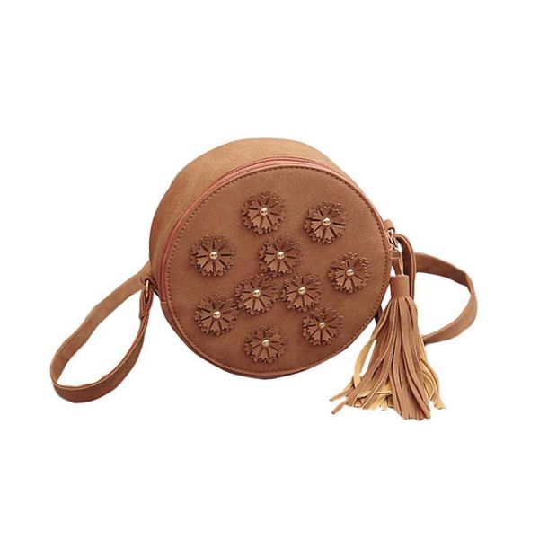 round crossbody shoulder bag satchel handbag with flowers tassel small circle purse, camel
round crossbody shoulder bag satchel handbag with flowers tassel small circle purse, camel