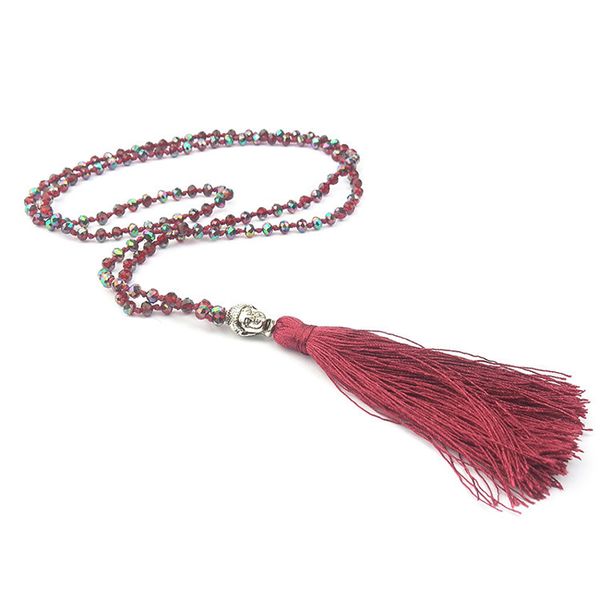 handmade crystal braided tassels necklace popular buddha head pendant bohemian meditation yoga energy jewelry yoga necklace wholesale, Silver
handmade crystal braided tassels necklace popular buddha head pendant bohemian meditation yoga energy jewelry yoga necklace wholesale, Silver