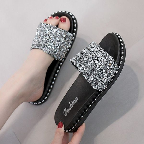 womens flat with flip flop slides for women ladies gold silver black sequins glitter beach slippers mujer new 2020 summer
womens flat with flip flop slides for women ladies gold silver black sequins glitter beach slippers mujer new 2020 summer
