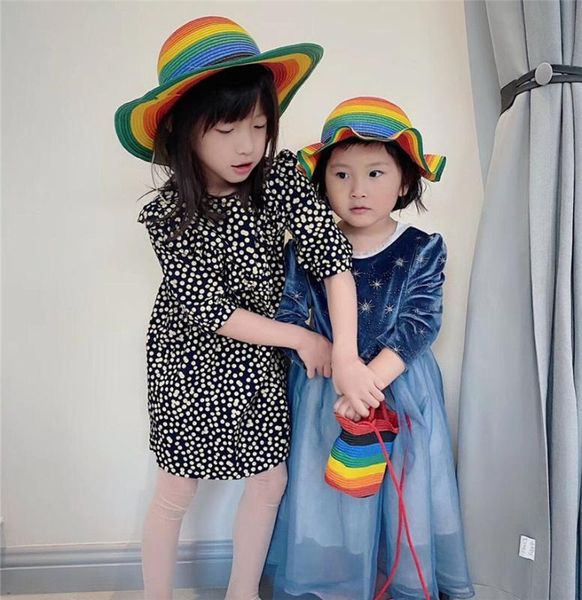baby girls straw hat children summer rainbow color sun hats uv protection bucket cap cute wide brim fisherman caps straw bags, Blue;gray
baby girls straw hat children summer rainbow color sun hats uv protection bucket cap cute wide brim fisherman caps straw bags, Blue;gray