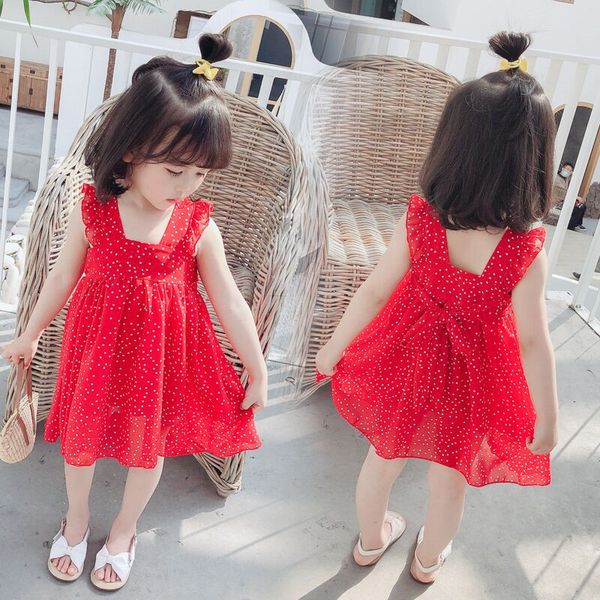 summer girl red dot dress cotton casual princess dresses 3-8 years a-line dress toddler kids clothes, Red;yellow
summer girl red dot dress cotton casual princess dresses 3-8 years a-line dress toddler kids clothes, Red;yellow