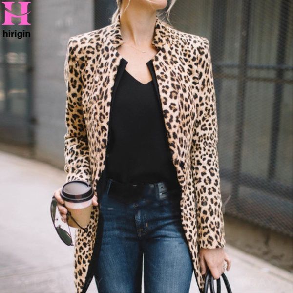 2018 leopard print jacket coat women casual suit business slim fit outwear autumn spring long sleeve windbreaker women coat, Black;brown
2018 leopard print jacket coat women casual suit business slim fit outwear autumn spring long sleeve windbreaker women coat, Black;brown