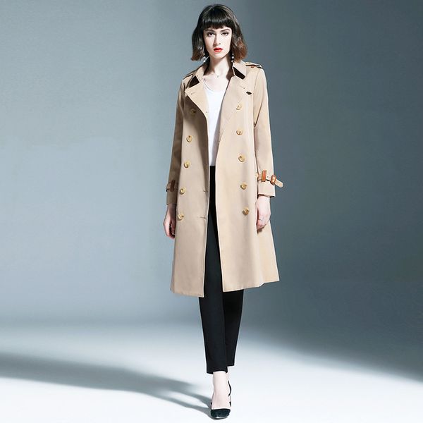 2019 trench coat for women cotton long trench coatdouble-breasted coat women winter khaki with belt outerwear slim, Tan;black
2019 trench coat for women cotton long trench coatdouble-breasted coat women winter khaki with belt outerwear slim, Tan;black