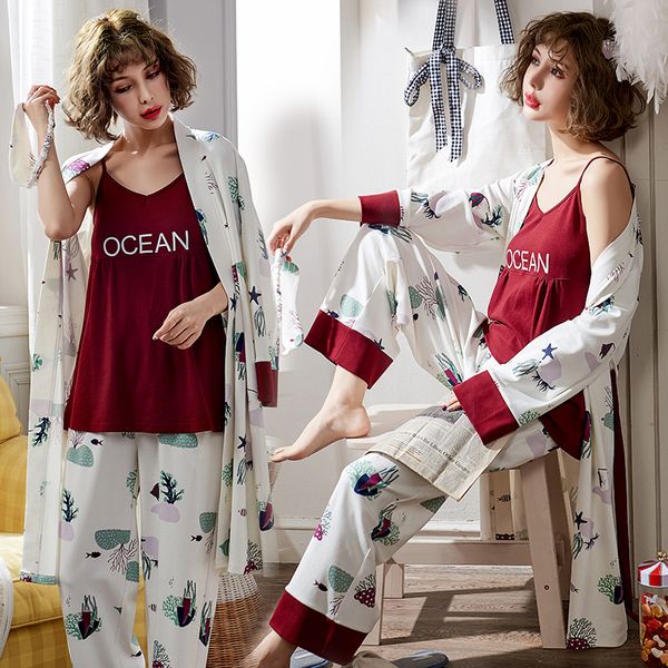3pcs/set cotton maternity nursing pajamas sets spring autumn breastfeeding robe for pregnant women pregnancy sleepwear lounge cn, White
3pcs/set cotton maternity nursing pajamas sets spring autumn breastfeeding robe for pregnant women pregnancy sleepwear lounge cn, White