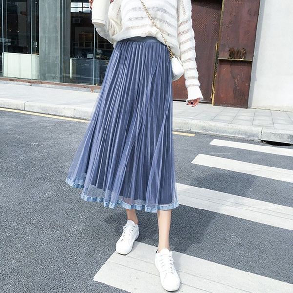 fashion women's skirt spring autumn high waist pleated solid color half length elastic skirt promotions lady skirt, Black
fashion women's skirt spring autumn high waist pleated solid color half length elastic skirt promotions lady skirt, Black