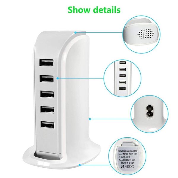 5 портов USB зарядное устройство с кабелем для передачи данных высокоскоростной те
5 портов USB зарядное устройство с кабелем для передачи данных высокоскоростной те