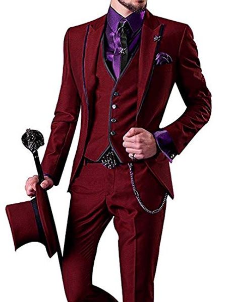 fashionable one button wine groom tuxedos peak lapel men wedding party groomsmen 3 pieces suits (jacket+pants+vest+tie) k229, Black;gray
fashionable one button wine groom tuxedos peak lapel men wedding party groomsmen 3 pieces suits (jacket+pants+vest+tie) k229, Black;gray