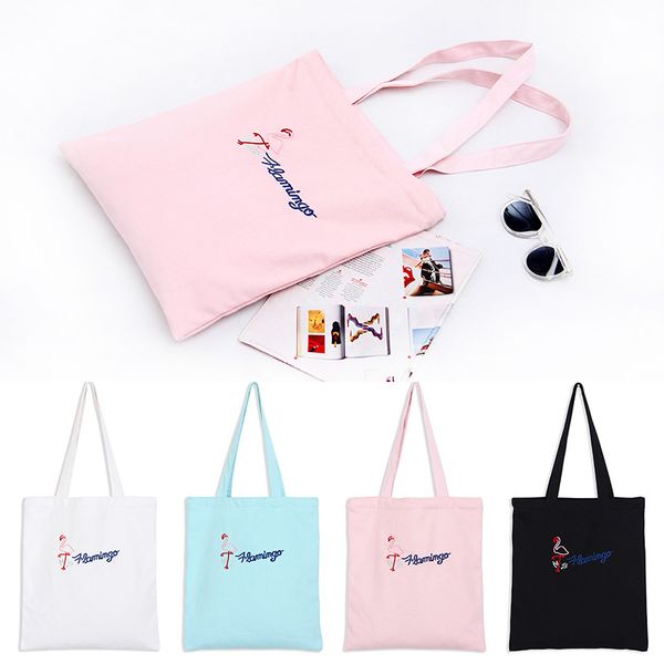 yile zipper cotton canvas shoulder bag eco shopping tote embroidered flamingo yf03
yile zipper cotton canvas shoulder bag eco shopping tote embroidered flamingo yf03