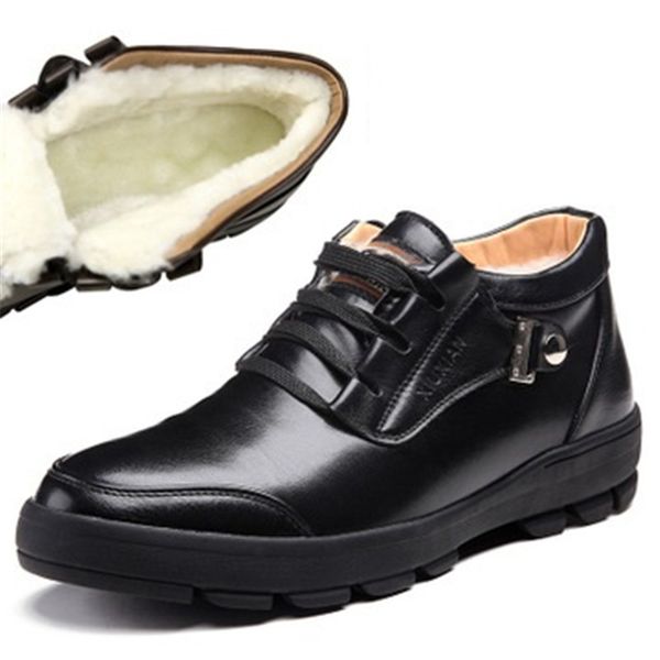 genuine leather keep warm snow boots men dress shoes winter wool men ankle boots fashion comfort work footwear black brown
genuine leather keep warm snow boots men dress shoes winter wool men ankle boots fashion comfort work footwear black brown