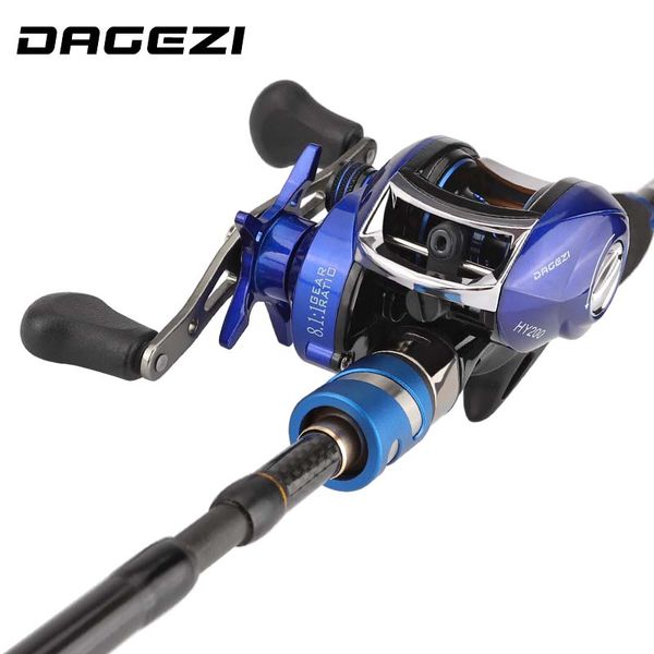 Dagezi Lure Fishing Rod Combo Baitcasting Reel Fishing Wheel Lure Rod Combo 1.8m/2.1m/2.4m Casting Rod+reel Tackle