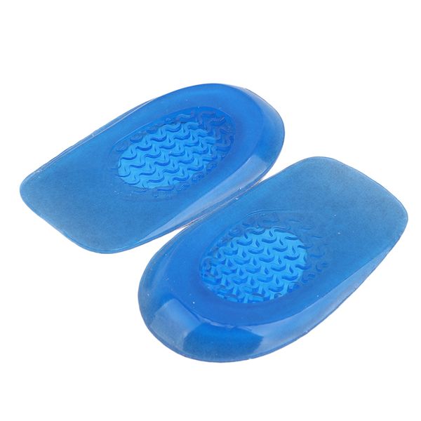 1 pair silicone gel insoles heel cushion soles relieve foot pain protectors spur support shoe pad feet care inserts, Black
1 pair silicone gel insoles heel cushion soles relieve foot pain protectors spur support shoe pad feet care inserts, Black